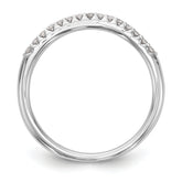 14k White Gold 1/6 carat Diamond Complete Wedding Band